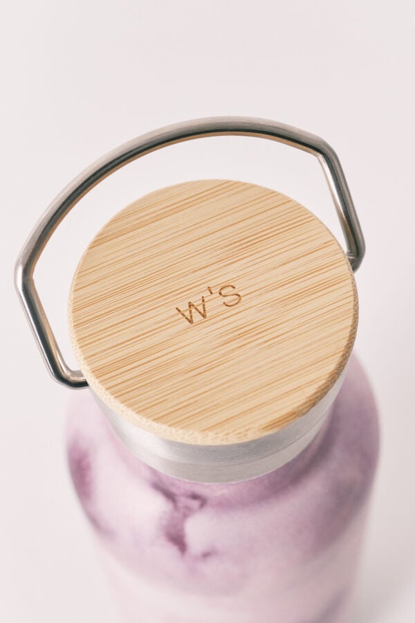 Women'secret Botella estampada de acero inoxidable rosa estampado