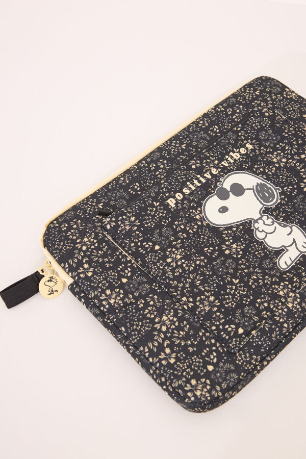 Womensecret Funda de neopreno para ordenador de Snoopy negro