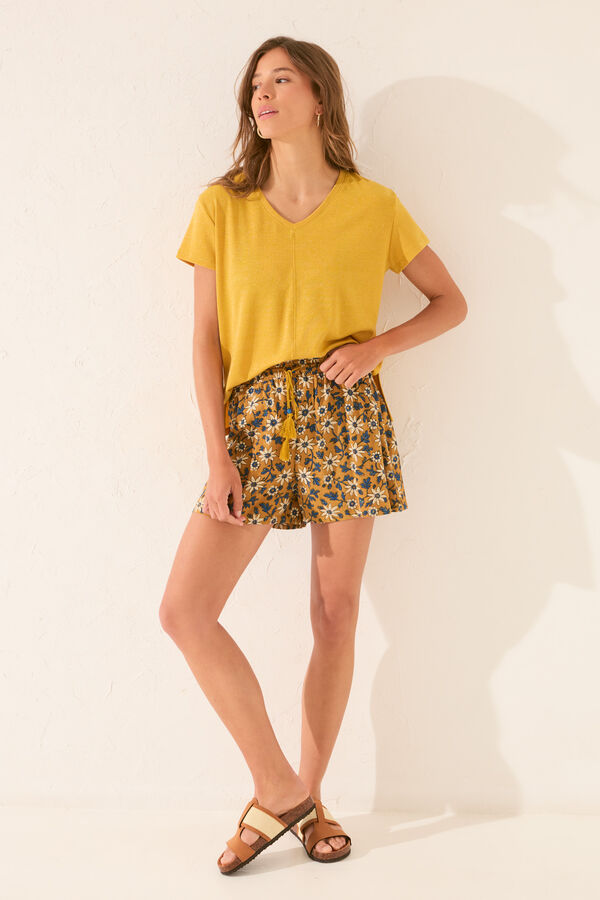 Womensecret Pantalón con estampado floral estampado