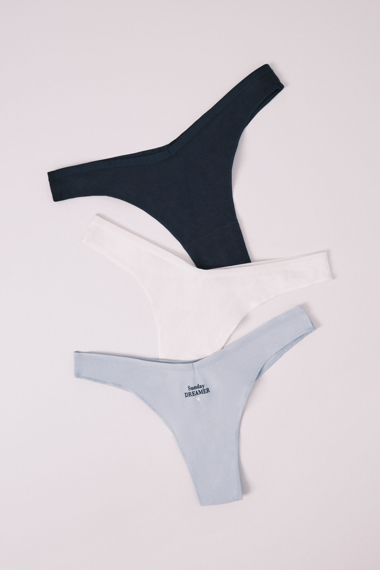 HI&BYE Pack 3 panties brasile&ntilde;os corte V azul