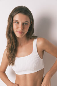 Women'secret Brasier top seamless tricot blanco
