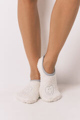 Women'secret Calcetines beige sin calcetines con cara sonriente nude
