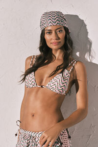 Women'secret Pa&ntilde;uelo estampado geom&eacute;trico de algod&oacute;n