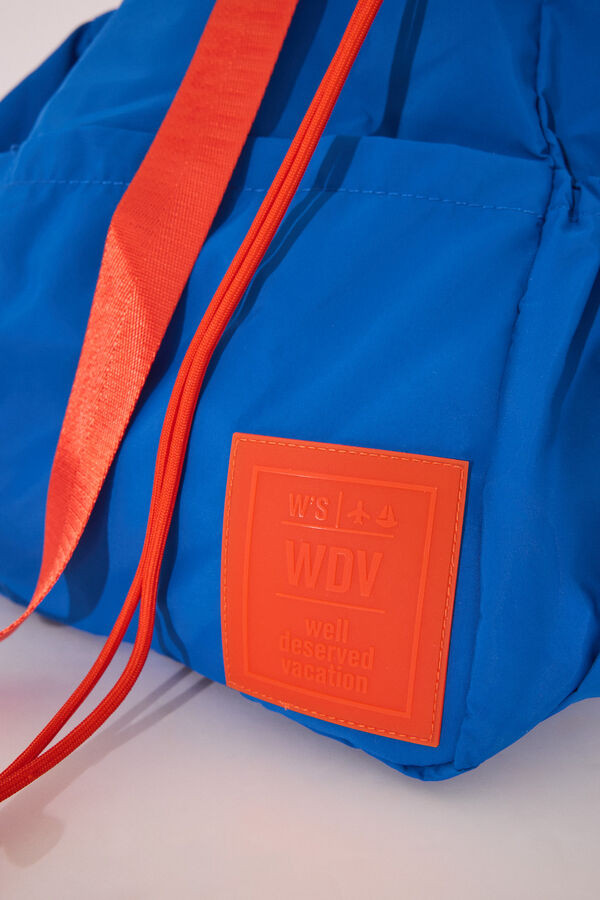 Womensecret Mochila de viaje de nailon azul  azul