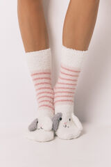 Womensecret Calcetines largos de perro blancos blanco