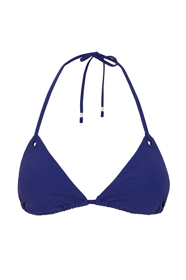 Womensecret Top de bikini triangular con cortina azul eléctrico 