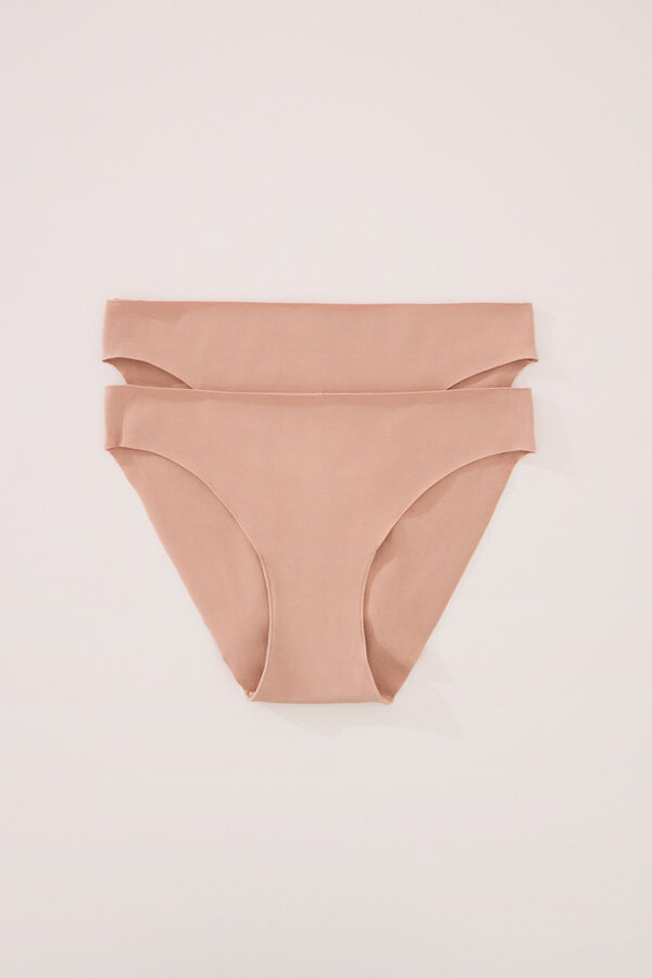 Womensecret Pack 2 panties clásicos algodón negro nude