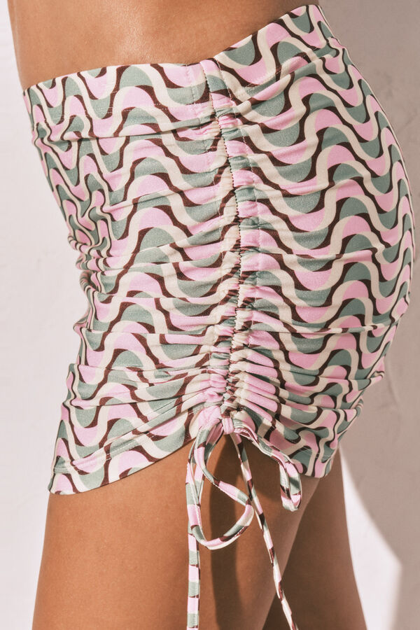 Women'secret Pareo mini falda estampado geom&eacute;trico estampado