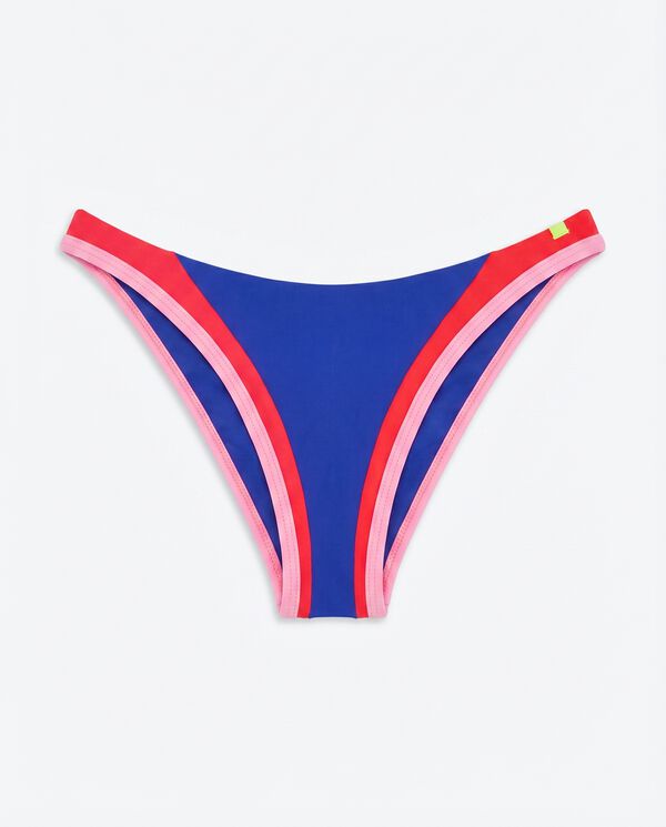 HI&BYE Panty de bikini brasile&ntilde;o azul estampado