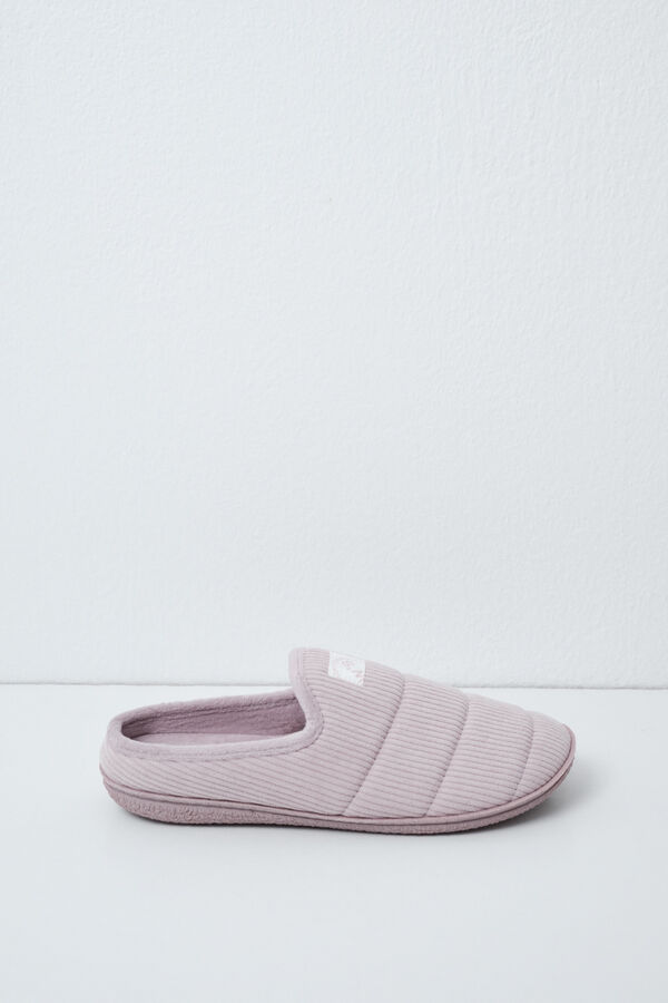 Women'secret Zapatillas de casa de suela acolchada rosa rosa