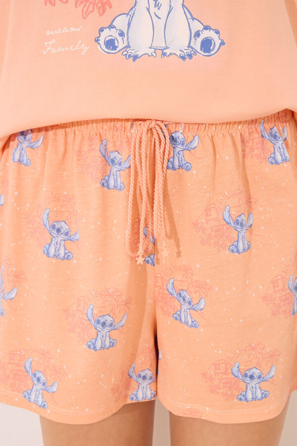 Women'secret Pijama corta de tirantes naranja de Lilo & Stitch naranja