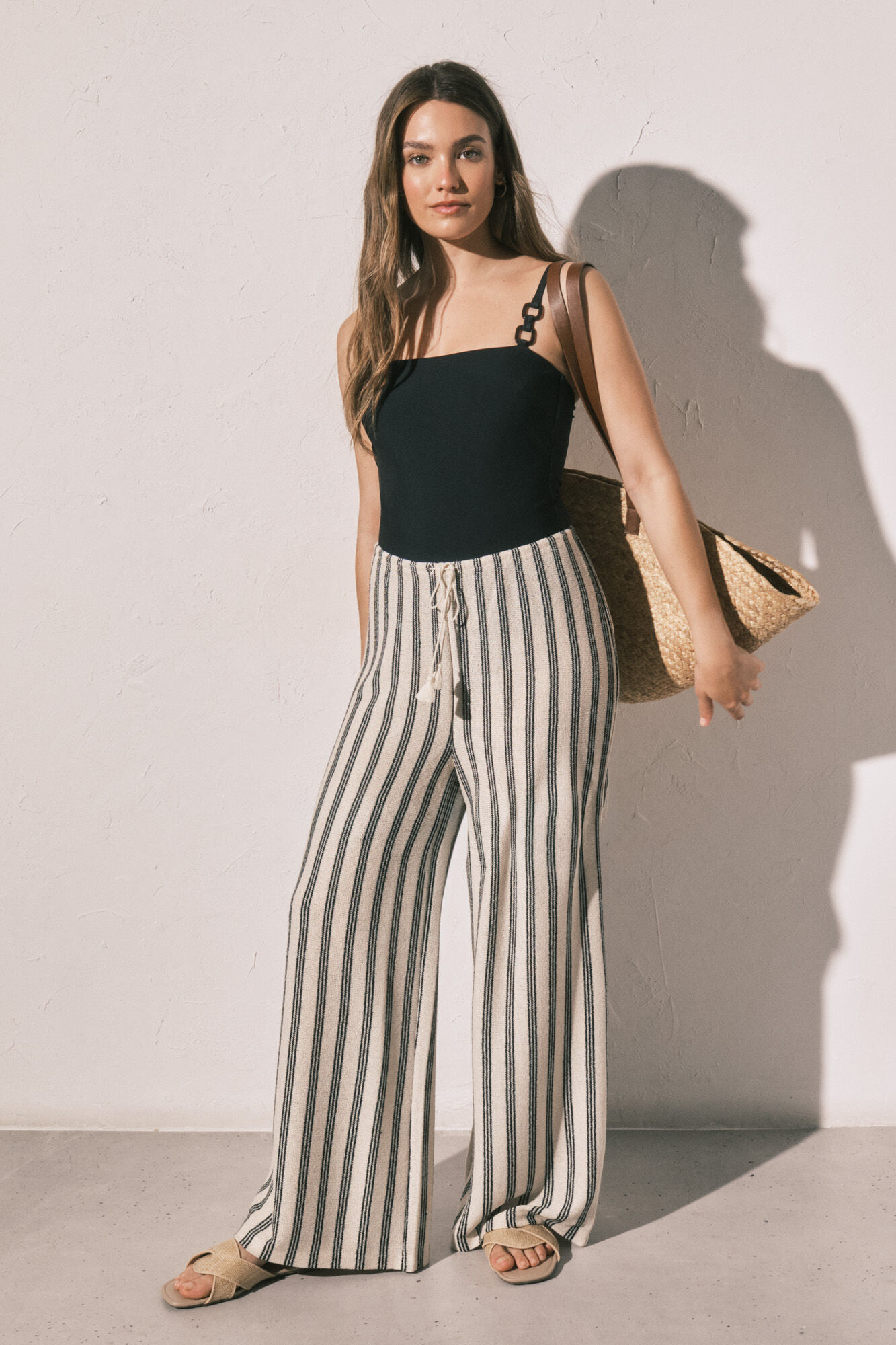 Women'secret Pantal&oacute;n largo de rayas