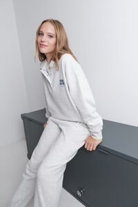 HI&BYE Sudadera polo gris oscuro