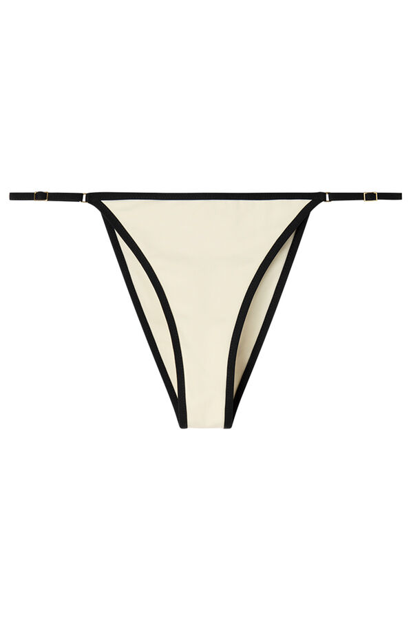 Womensecret Panty bikini brasileño tita lateral marfil  marfil