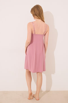 Womensecret Camisón corto "premamá" en pointelle rosa rosa