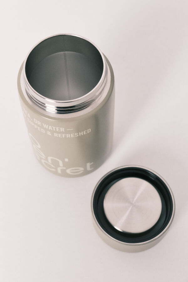 Women'secret Botella con logo de metal verde verde