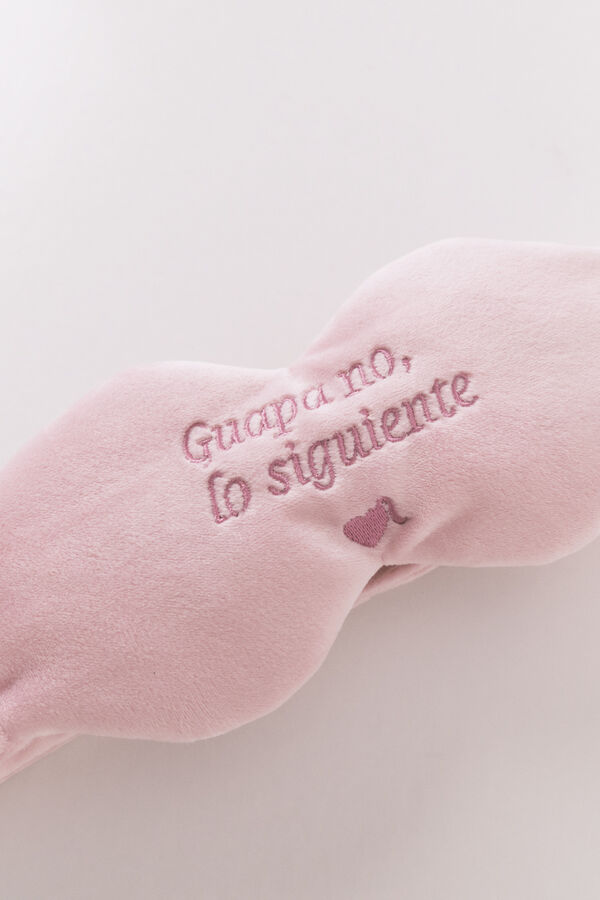 Women'secret Antifaz para dormir de velour rosa rosa