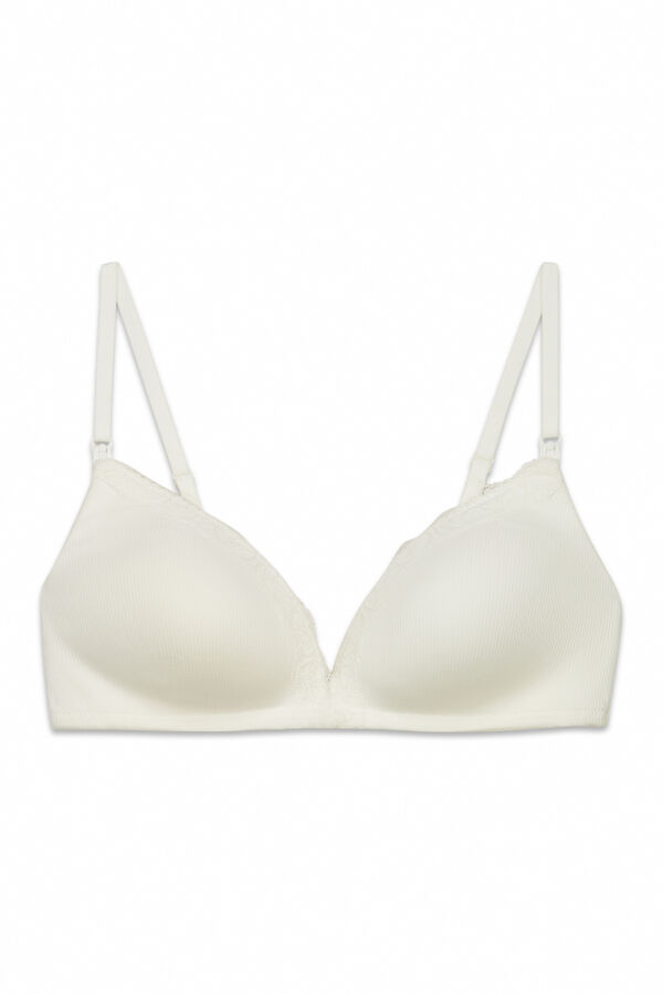 Women'secret Brasier maternity triangular con relleno blanco CHARMING marfil