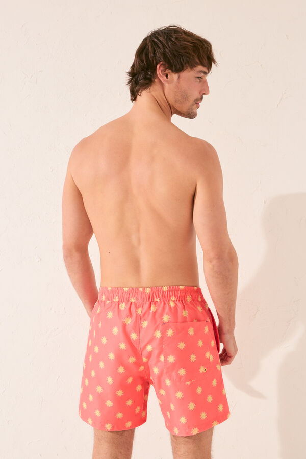 Womensecret Traje de baño para hombre con estampado de emoticonos coral