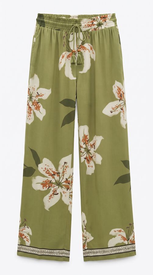 Women'secret Pantal&oacute;n largo estampado de flores estampado