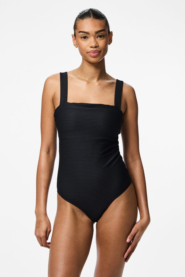 Pieces Traje de ba&ntilde;o de tirantes negro