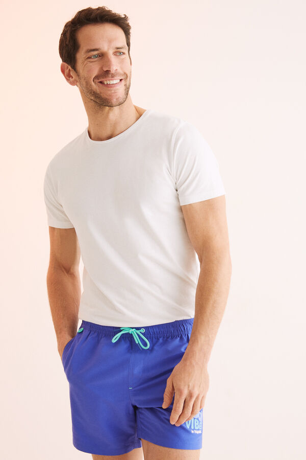 Womensecret Traje de baño hombre azul estampado
