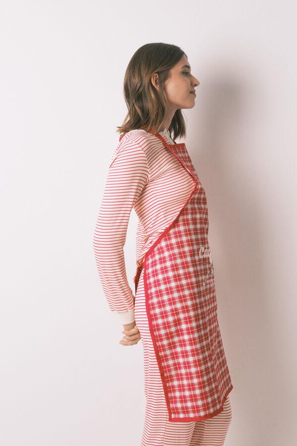 Women'secret Delantal a cuadros de Snoopy estampado