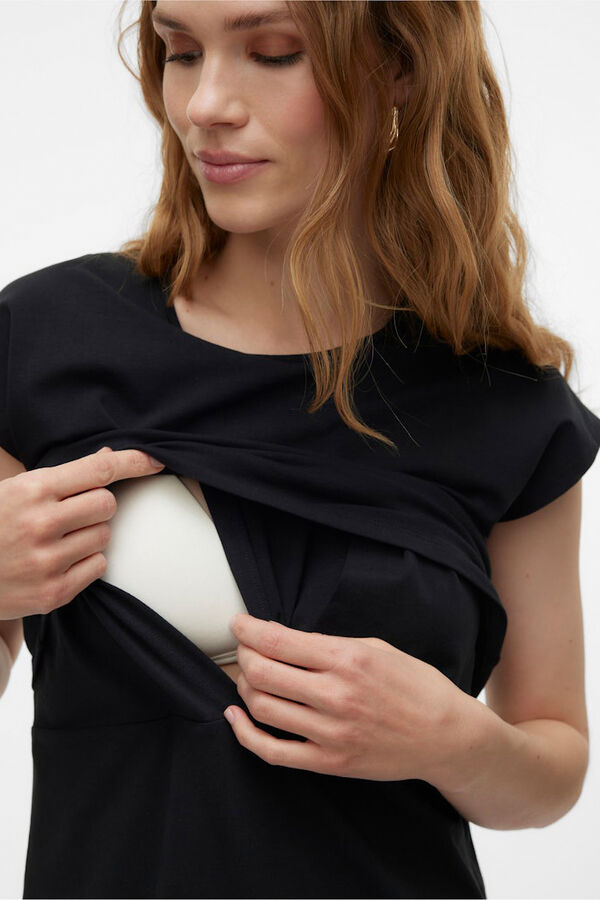 Mamalicious Vestido corto maternity y lactancia negro