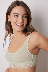 Womensecret Brasier top tul plumetí verde verde