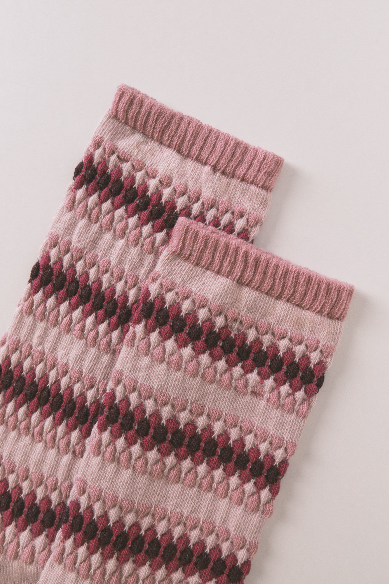 Women'secret Calcetines largos rosas con forma de diamante