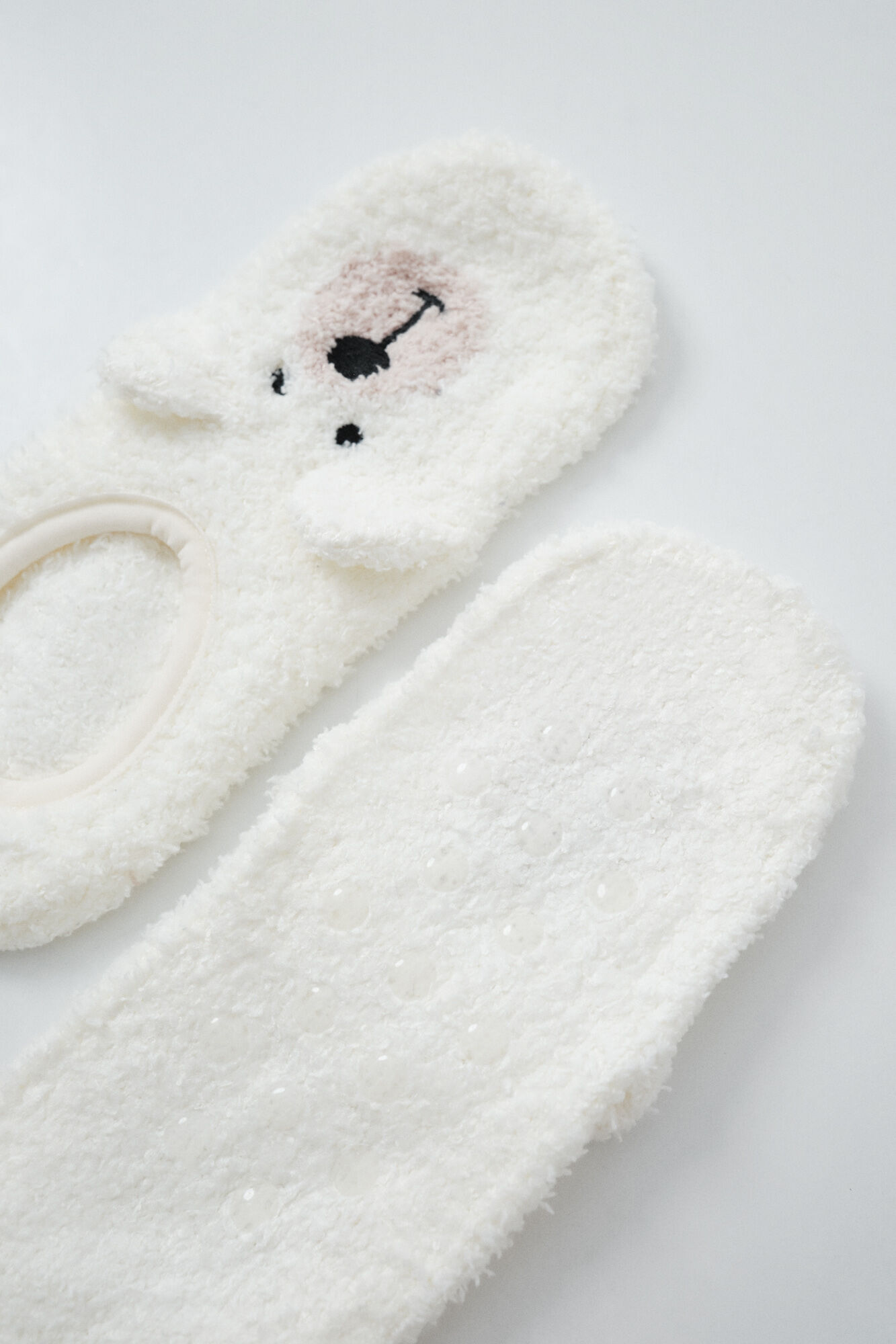 Women'secret Calcetines slip on oso blanco