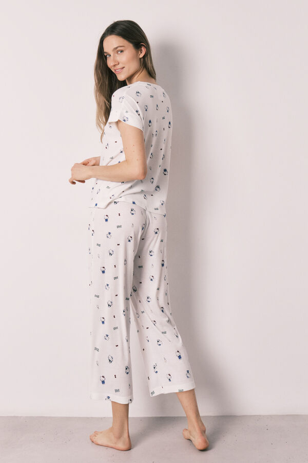 Women'secret Pijama Hello Kitty de manga corta blanco