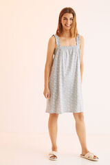 Womensecret Camisón tirantes 100% algodón escote tejido smock estampado