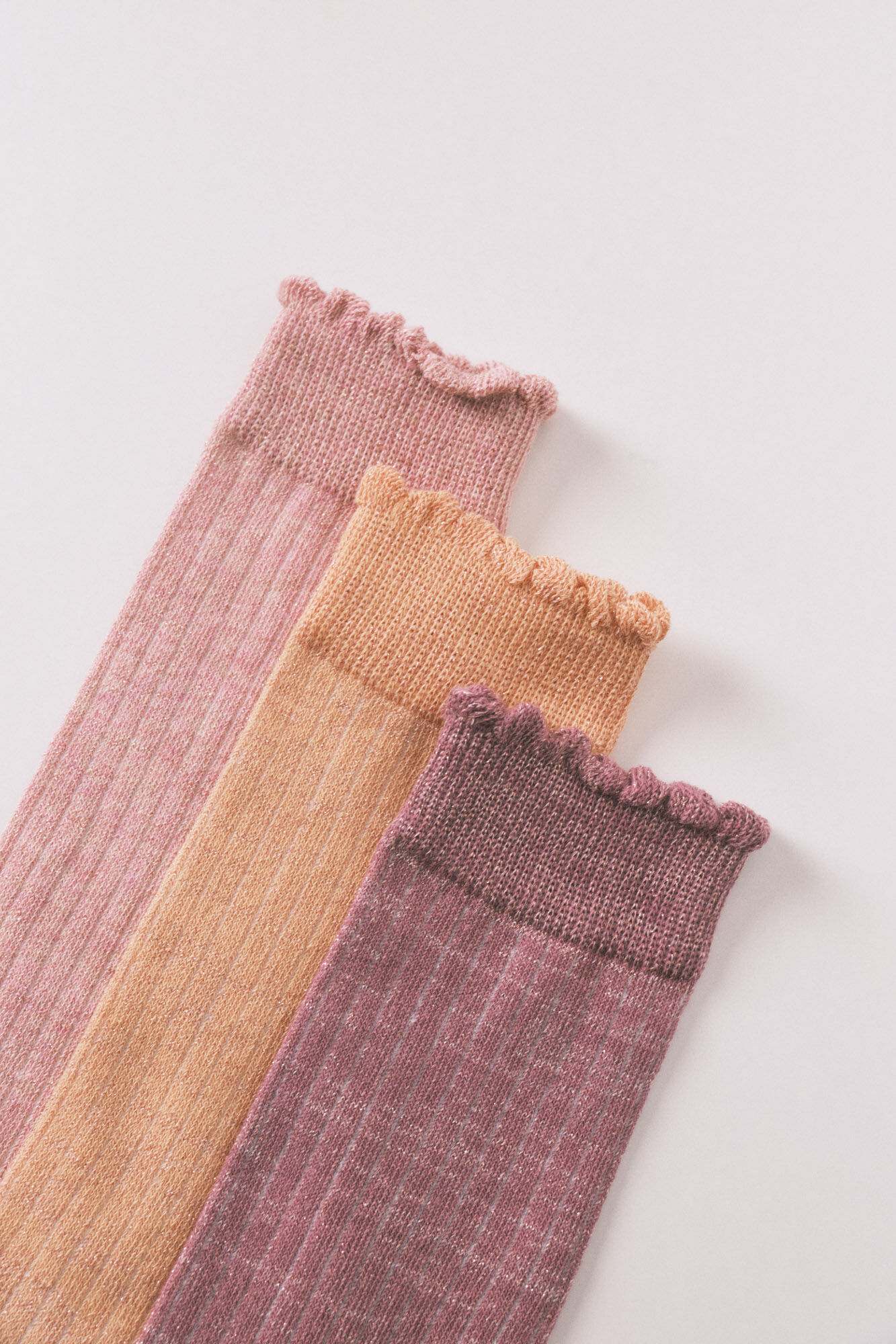 Women'secret Pack 3 calcetines largos de lurex rosa