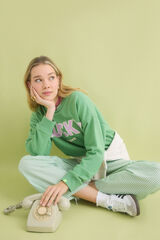 Womensecret Sudadera felpa algodón verde verde