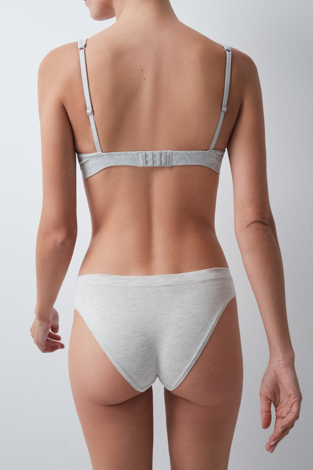 Women'secret Braga cl&aacute;sica lisa algod&oacute;n gris