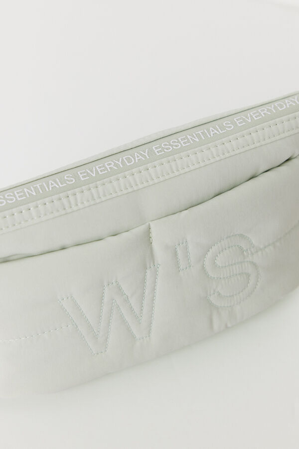 Womensecret Neceser pequeño acolchado verde gris