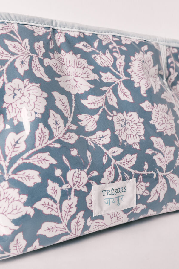 Women'secret Neceser mediano estampado floral azul estampado