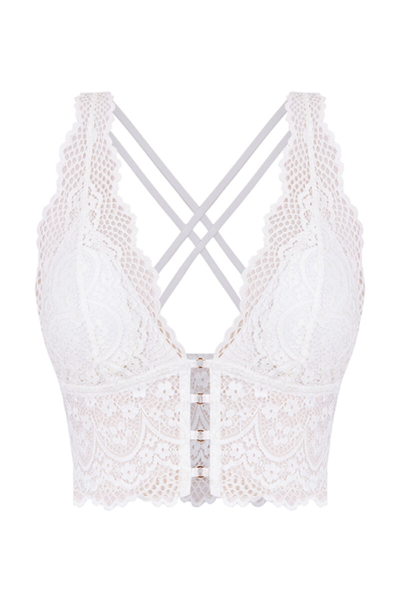 Bralette encaje blanco Brasieres WomenSecret MX