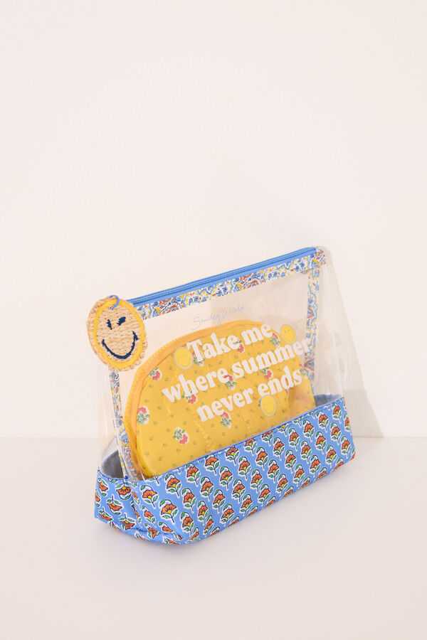 Womensecret Pack de 2 neceseres Smiley azul