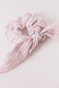 Women'secret Scrunchie a rayas con lazo rosa