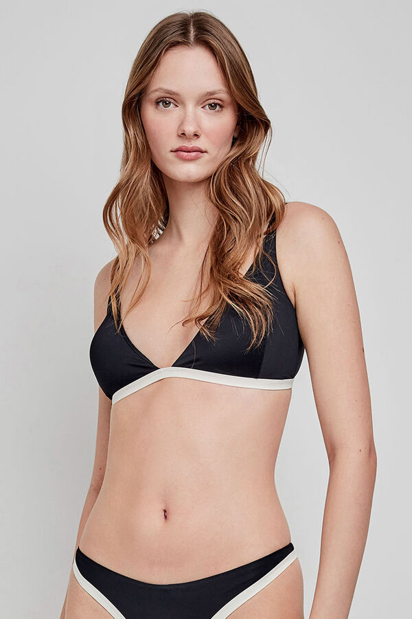 Gisela Top bikini triangular negro negro