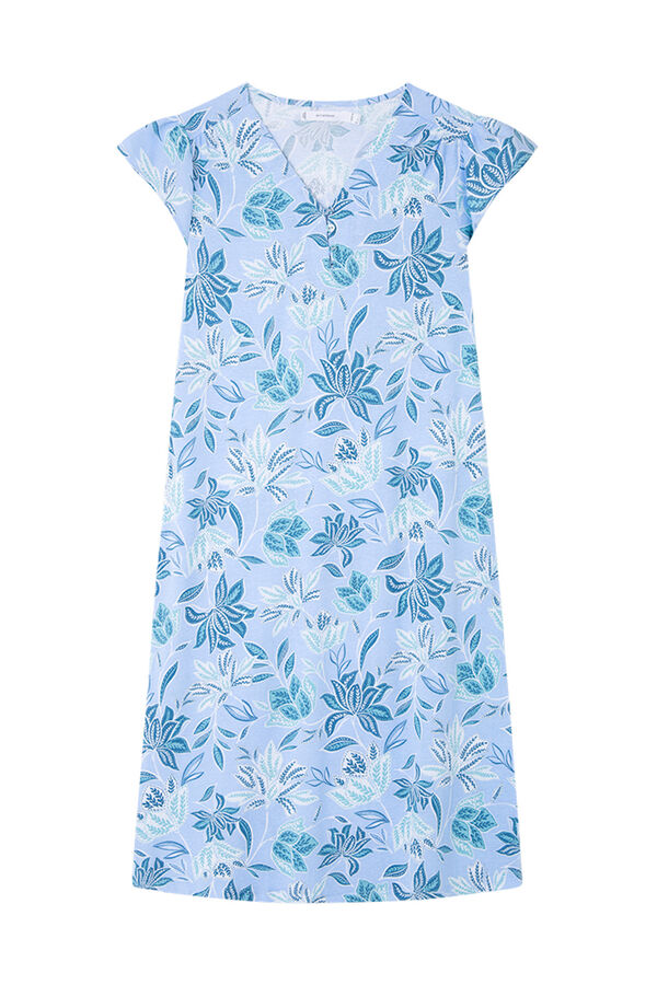 Womensecret Camisón midi 100% algodón con estampado floral estampado