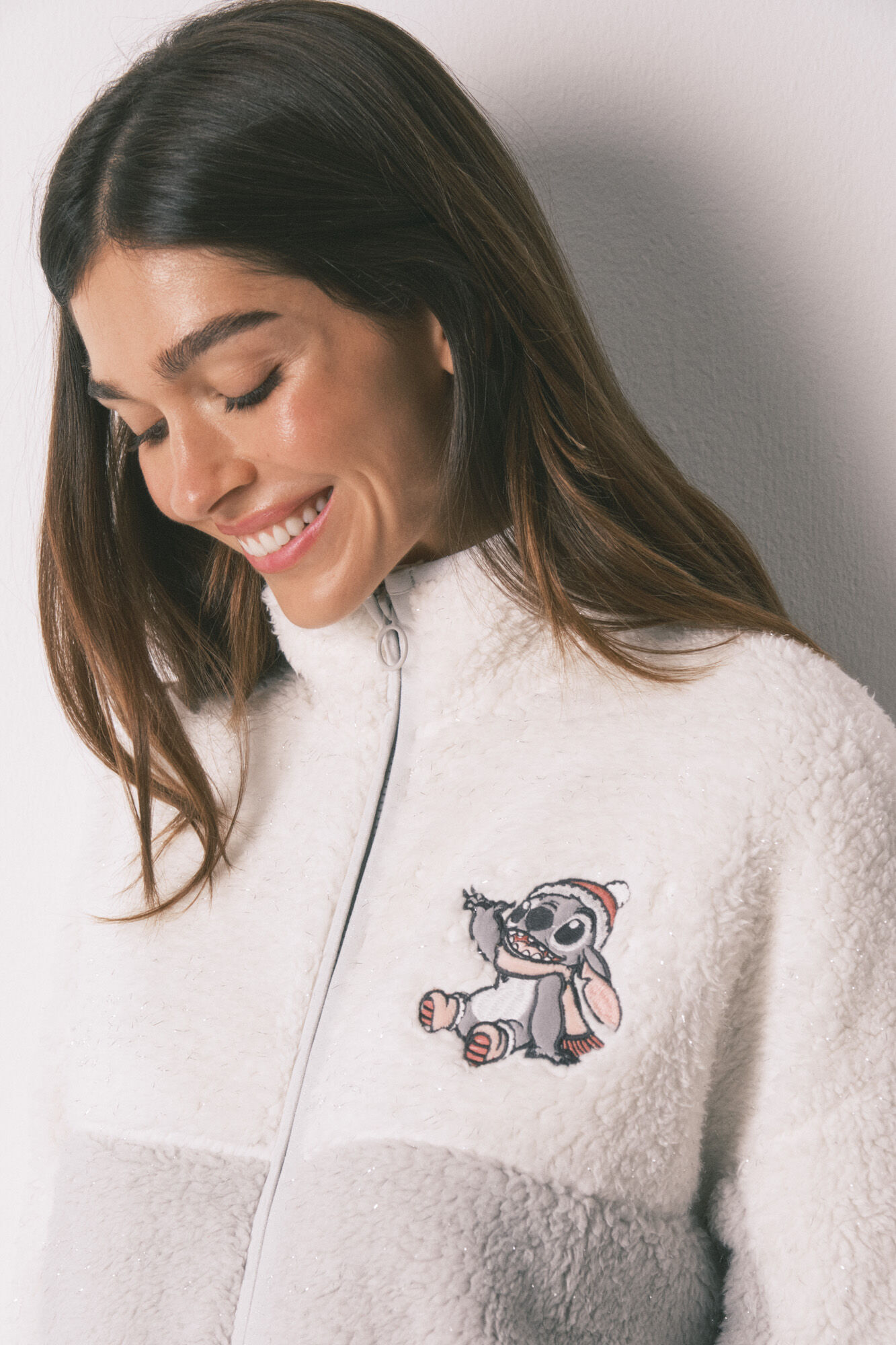 Women'secret Bata midi tejido borreguito lurex Stitch