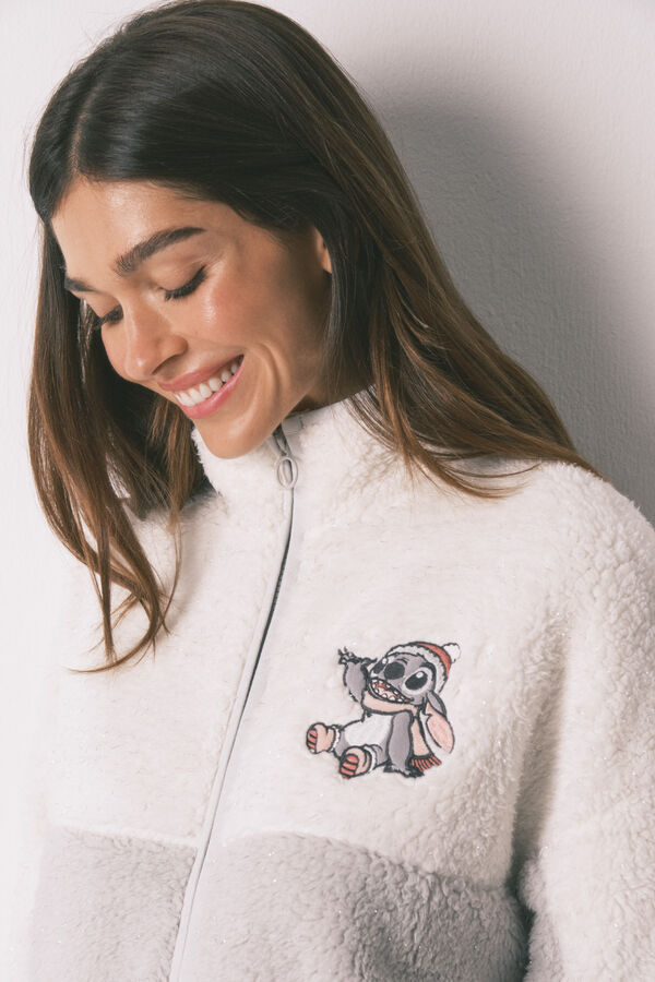 Women'secret Bata midi tejido borreguito lurex Stitch marfil