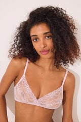 Womensecret Brasier cruzado rosa microfibra NATURAL rosa