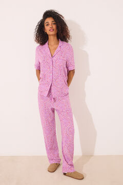 Womensecret Pijama camisera de viscosa con estampado boho estampado