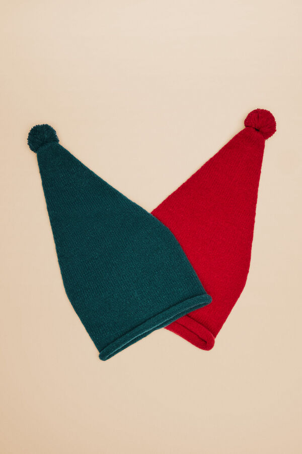 Womensecret Gorro con pompón verde