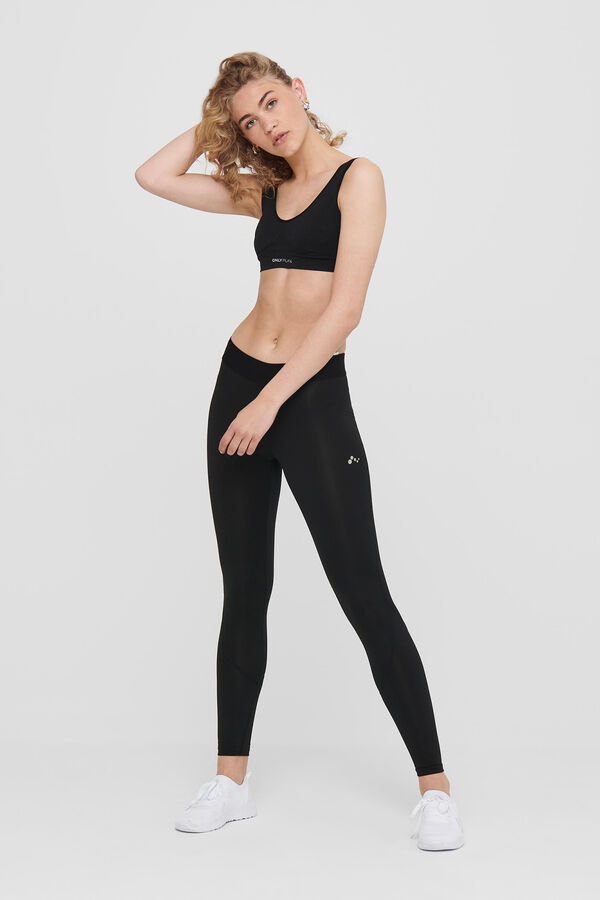 Only Play Brasier deportivo sin costuras negro