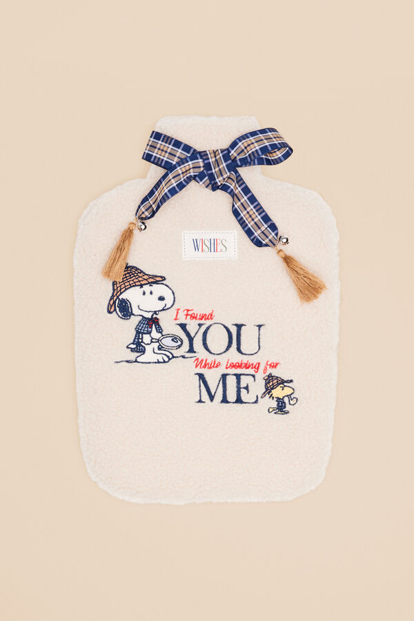 Womensecret Bolsa agua borreguito Snoopy café